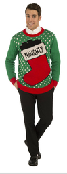 Naughty Stocking Sweater, Ugly Christmas Sweater